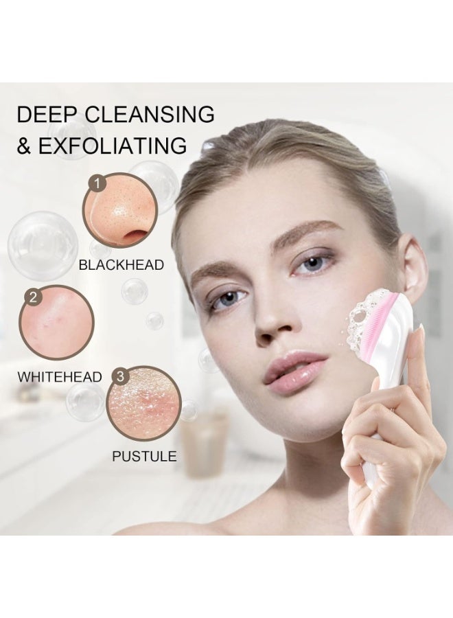 Facial Silicone Cleansing Brush – Handheld Exfoliating Face Scrubber with Soft Food-Grade Silicone Bristles, Cat Paw Design, Deep Pore Cleanser & Makeup Removal Tool - Image 2